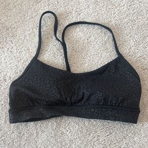 lululemon athletica Black Leopard-Print Sports Bra
